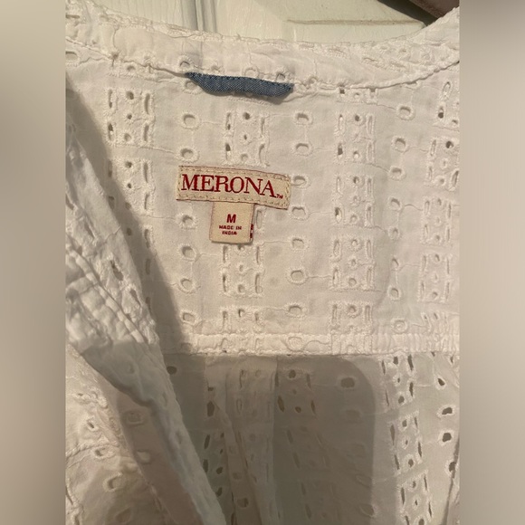 MERONA white swim beach cover up size: Medium - Picture 4 of 5